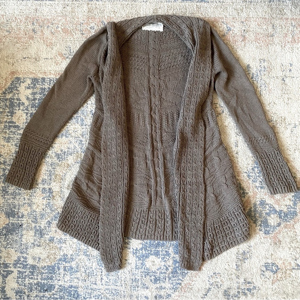 Angel of the North Anthropologie Tan Cardigan